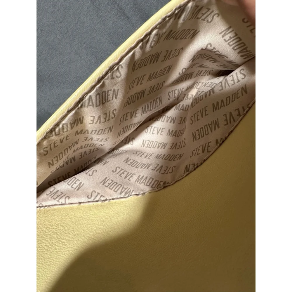 Women's Steve Madden Quilted Shoulder Bag Yellow/Gold One Size